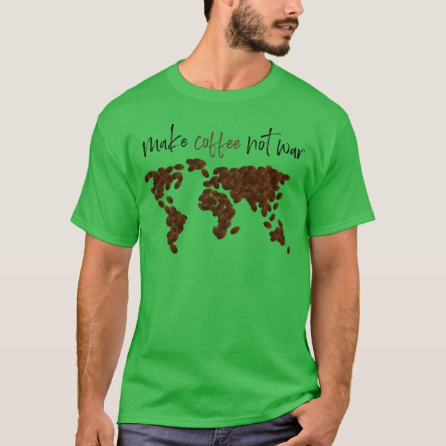 Make Coffee not War retro T-Shirt (Front)