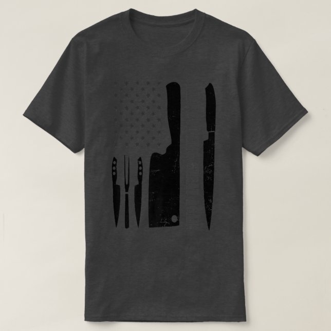 Make Cooking Great Again Design Chef KnifeT-Shirt T-Shirt (Design Front)