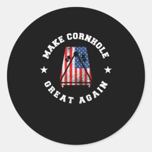 Make Cornhole Great Again Gift Classic Round Sticker