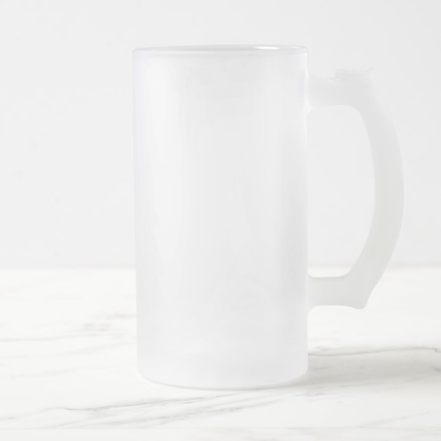 Make Create Design Custom Personalised Customised Frosted Glass Beer Mug (Right)