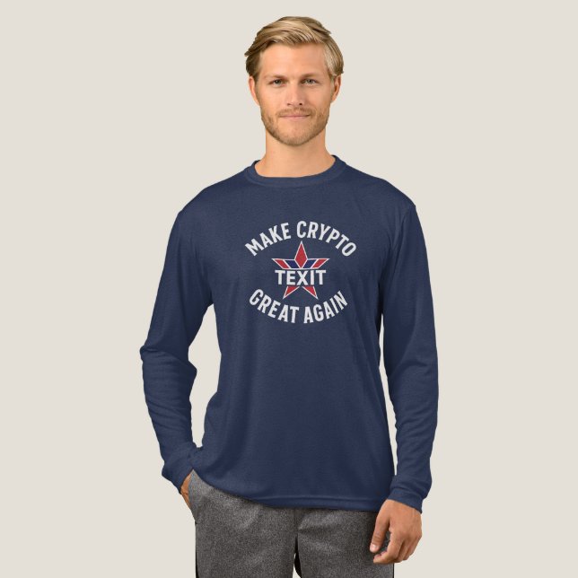 Make Crypto Great Again Bella+Canvas Tri-blend Lon Tri-Blend Shirt (Full Front)