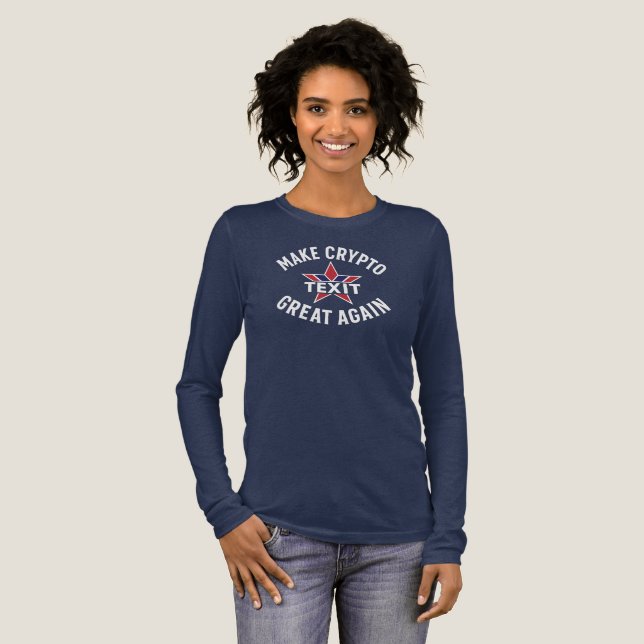 Make Crypto Great Again Bella+Canvas Tri-blend Lon Tri-Blend Shirt (Full Front)