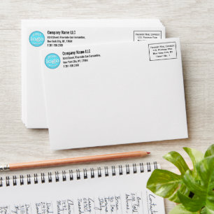 Make Custom Company Logo Return Address Indicia A6 Envelope
