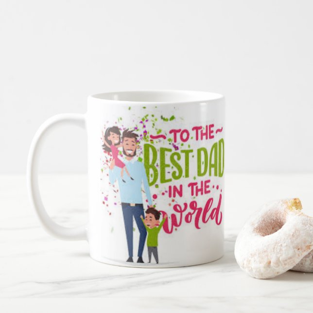 Make Dad Smile Unique Father's Day Coffee Mug (With Donut)