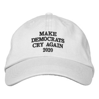 MAKE DEMOCRATS CRY AGAIN 2020 HAT WHITE