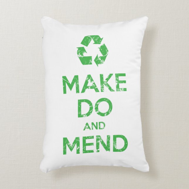 Make Do and Mend Decorative Cushion (Front(Vertical))