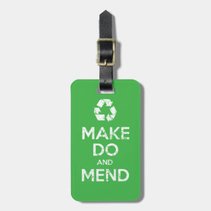 Make Do and Mend Luggage Tag