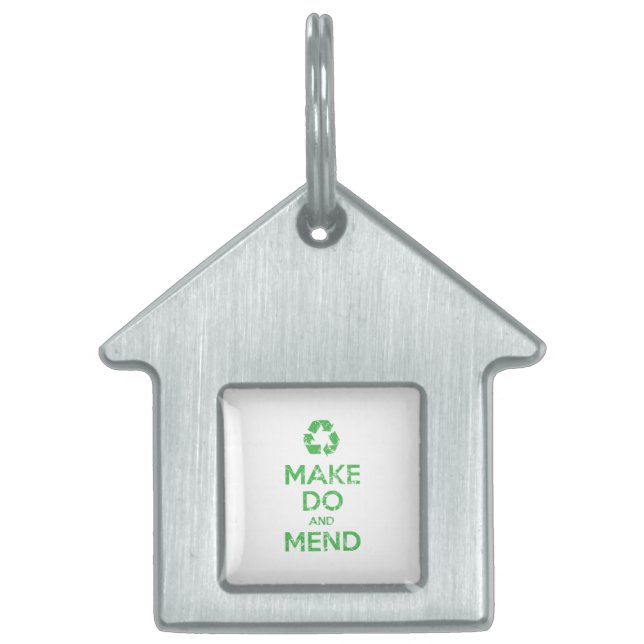 Make Do and Mend Pet ID Tag (Front)