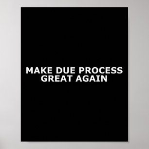 Make Due Process Great Again Trump America Justice Poster