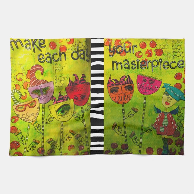 Make Each Day Your Masterpiece  Kitchen Towel (Horizontal)