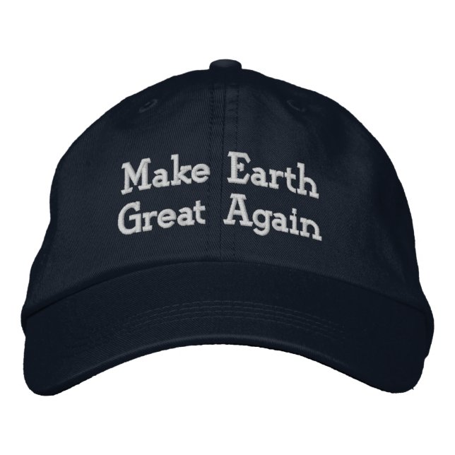 Make Earth Great Again Embroidered Hat (Front)