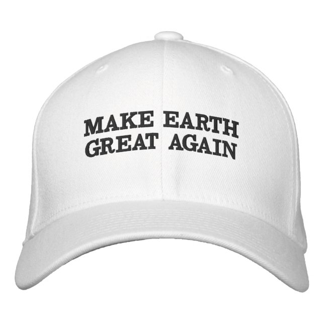 MAKE EARTH GREAT AGAIN - MEGA EMBROIDERED HAT (Front)