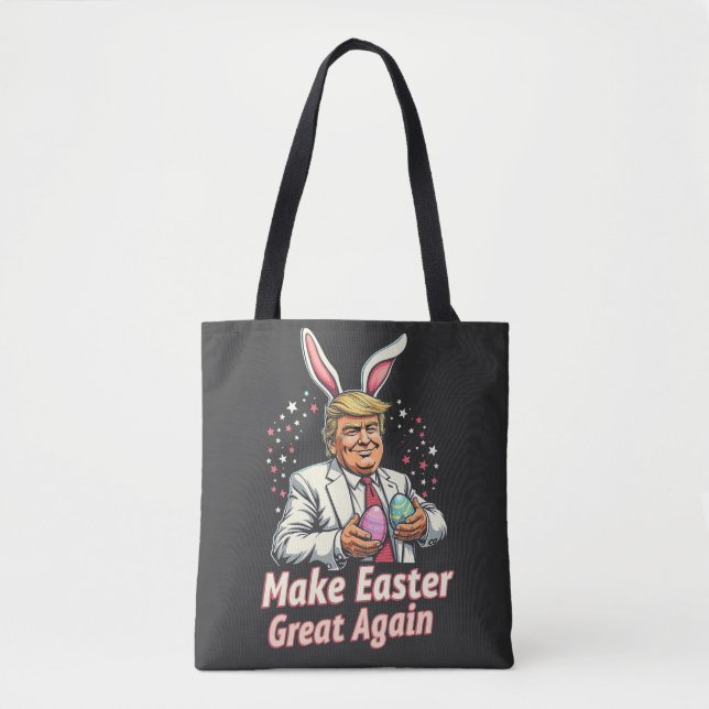 Make Easter great again Easter Trump Eggs  Tote Bag (Front)