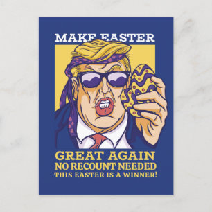 Make Easter Great Again Funny Donald Trump Holiday Postcard