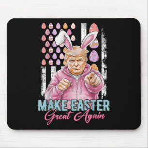 Make Easter Great Again Funny Trump Bunny American Mouse Pad