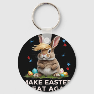 Make Easter Great Again Funny Trump Bunny Spring E Key Ring