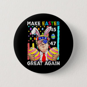 Make Easter Great Again Funny Trump Bunny Spring H 6 Cm Round Badge