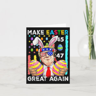 Make Easter Great Again Funny Trump Bunny Spring H Card
