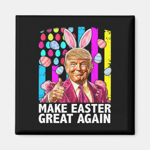 Make Easter Great Again Funny Trump Bunny Spring H Magnet