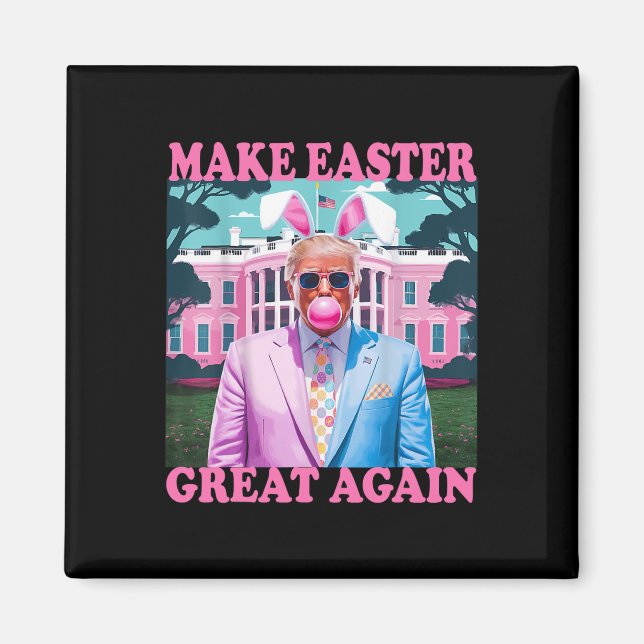 Make Easter Great Again Funny Trump Bunny Spring H Magnet (Front)