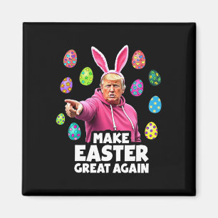 Make Easter Great Again Funny Trump Bunny Spring H Magnet