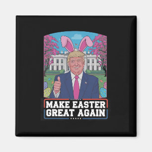 Make Easter Great Again Funny Trump Bunny Spring H Magnet