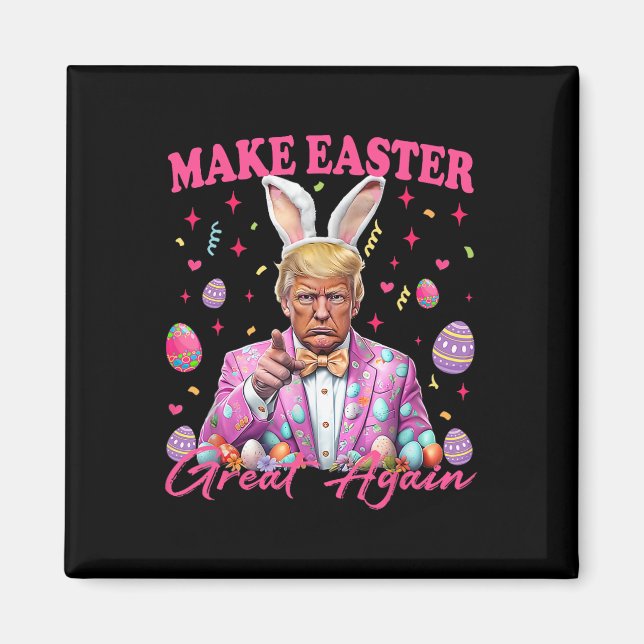 Make Easter Great Again Funny Trump Bunny Spring H Magnet (Front)