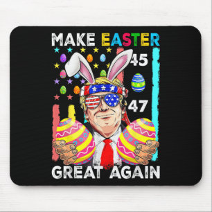 Make Easter Great Again Funny Trump Bunny Spring H Mouse Pad