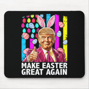Make Easter Great Again Funny Trump Bunny Spring H Mouse Pad