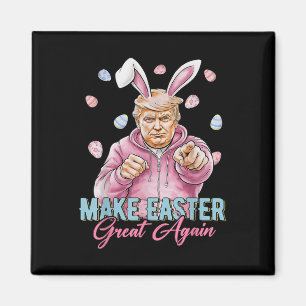 Make Easter Great Again Funny Trump Bunny Spring Magnet