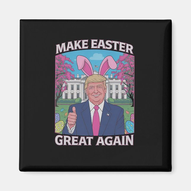 Make Easter Great Again Trump Bunny Flag 1  Magnet (Front)
