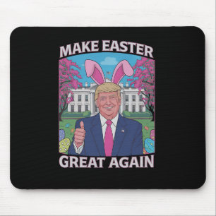 Make Easter Great Again Trump Bunny Flag 1  Mouse Pad