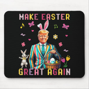 Make Easter Great Again Trump Funny Bunny Mouse Pad