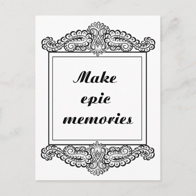 Make epic memories - Positive Quote´s Postcard (Front)