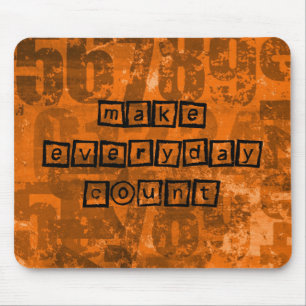 Make Every Day Count with Old Grunge Numbers Mouse Pad