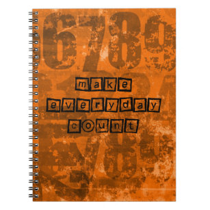 Make Every Day Count with Old Grunge Numbers Notebook