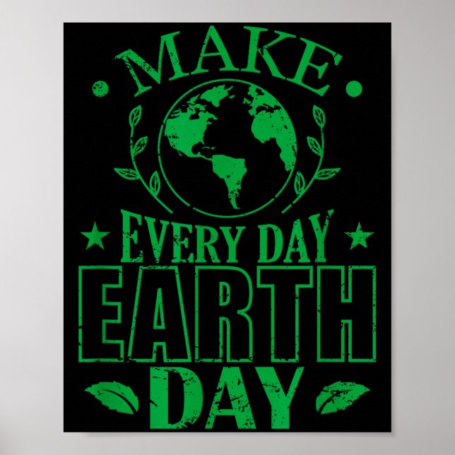 Make every day earth day conservation  poster (Front)