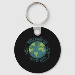 Make Every Day Earth Day Environmental Climate Awa Key Ring