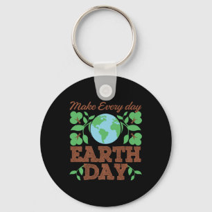 Make Every Day Earth Day Recycle Conservation  Key Ring