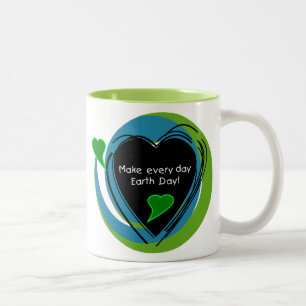 Make Every Day Earth Day Two-Tone Coffee Mug