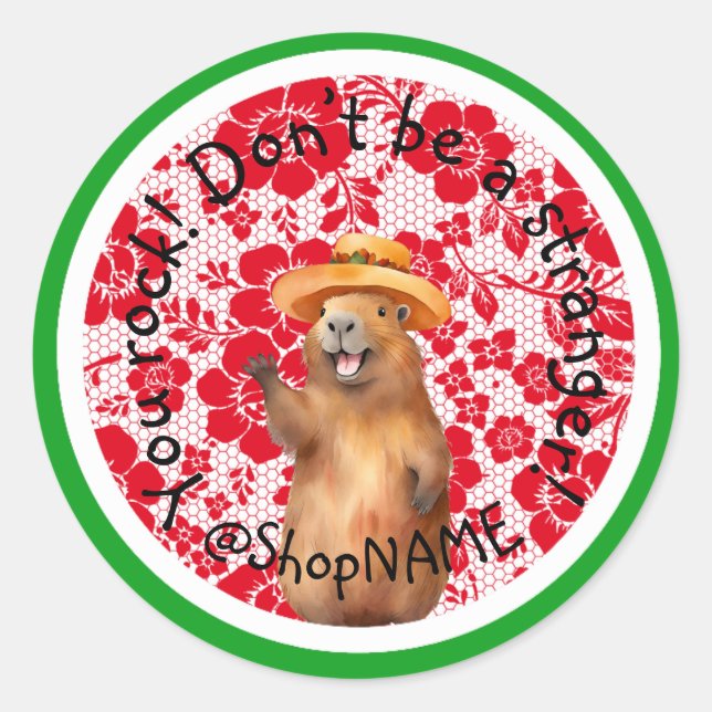Make Every Purchase Memorable! 💖 Classic Round Sticker (Front)