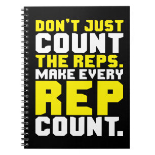 Make Every Rep Count - Workout Motivational Spiral Notebook