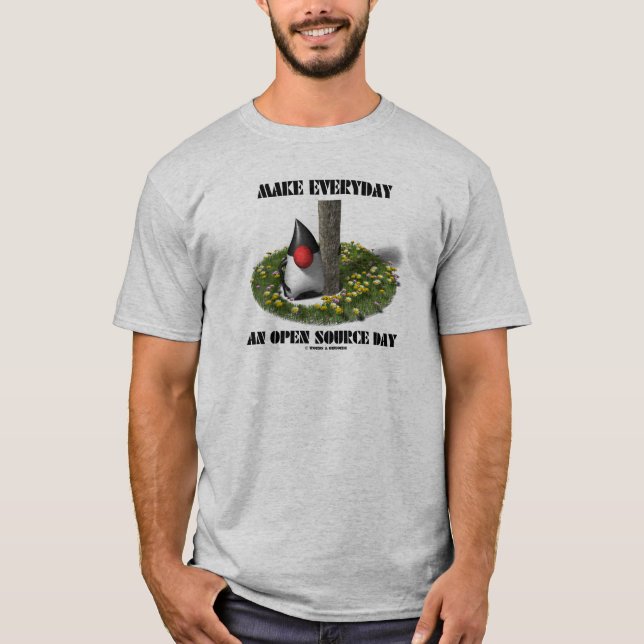 Make Everyday An Open Source Day (Java Duke) T-Shirt (Front)