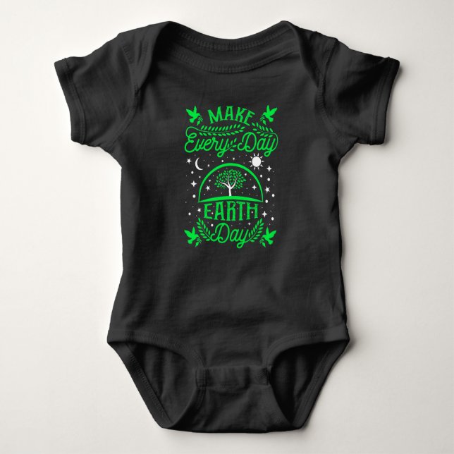 Make Everyday Earth Day Baby Bodysuit (Front)