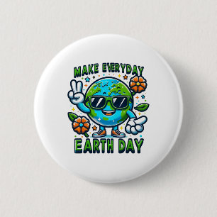 Make Everyday Earth Day Environmental Love Student 6 Cm Round Badge