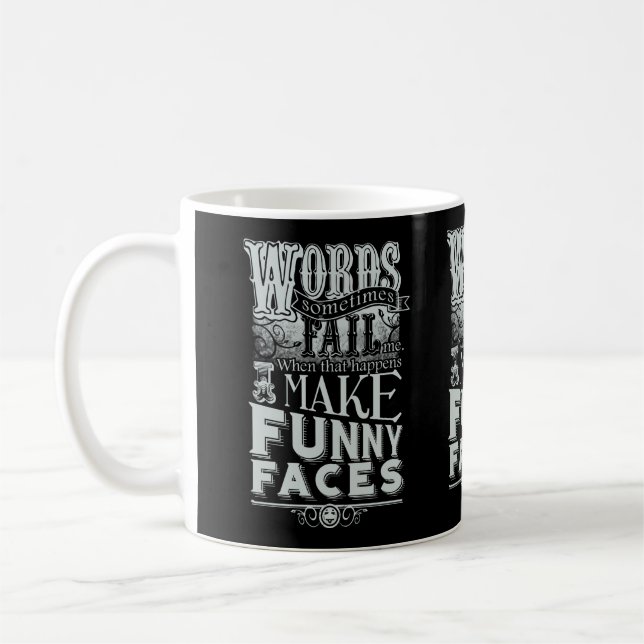 Make Faces Coffee Mug (Left)