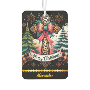 Make festive Christmas cross Car Air Freshener