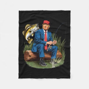 Make Fishing Great Again Funny Byb Fishing Humour  Fleece Blanket