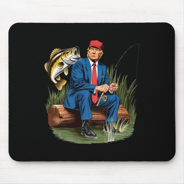 Make Fishing Great Again Funny Byb Fishing Humour  Mouse Pad (Front)