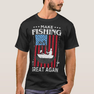 Make Fishing Great Again Trump Funny Fisherman Ang T-Shirt